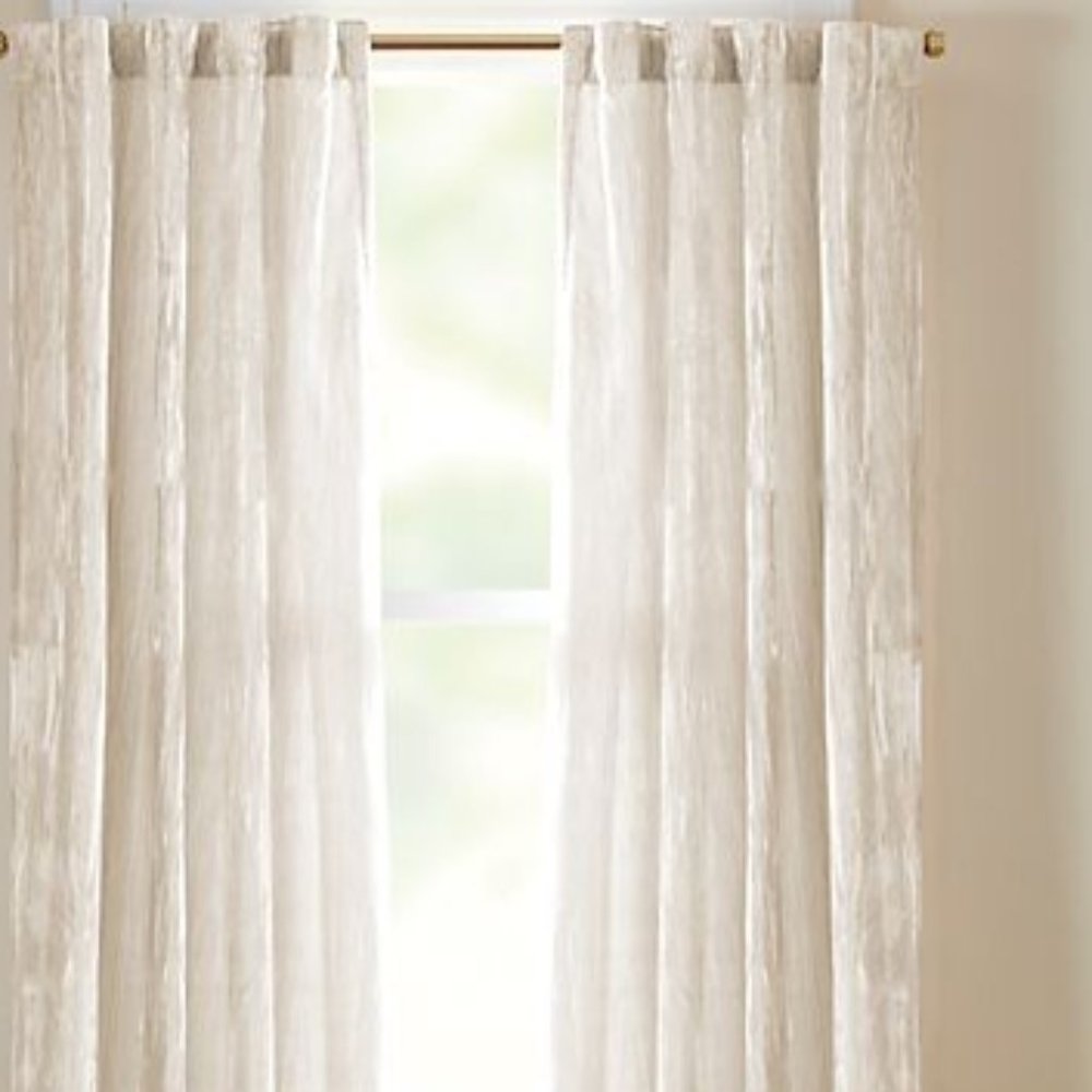 Wild Sage™ Valentina 95-Inch Rod Pocket Darkening Curtain Panel /Brich Champage